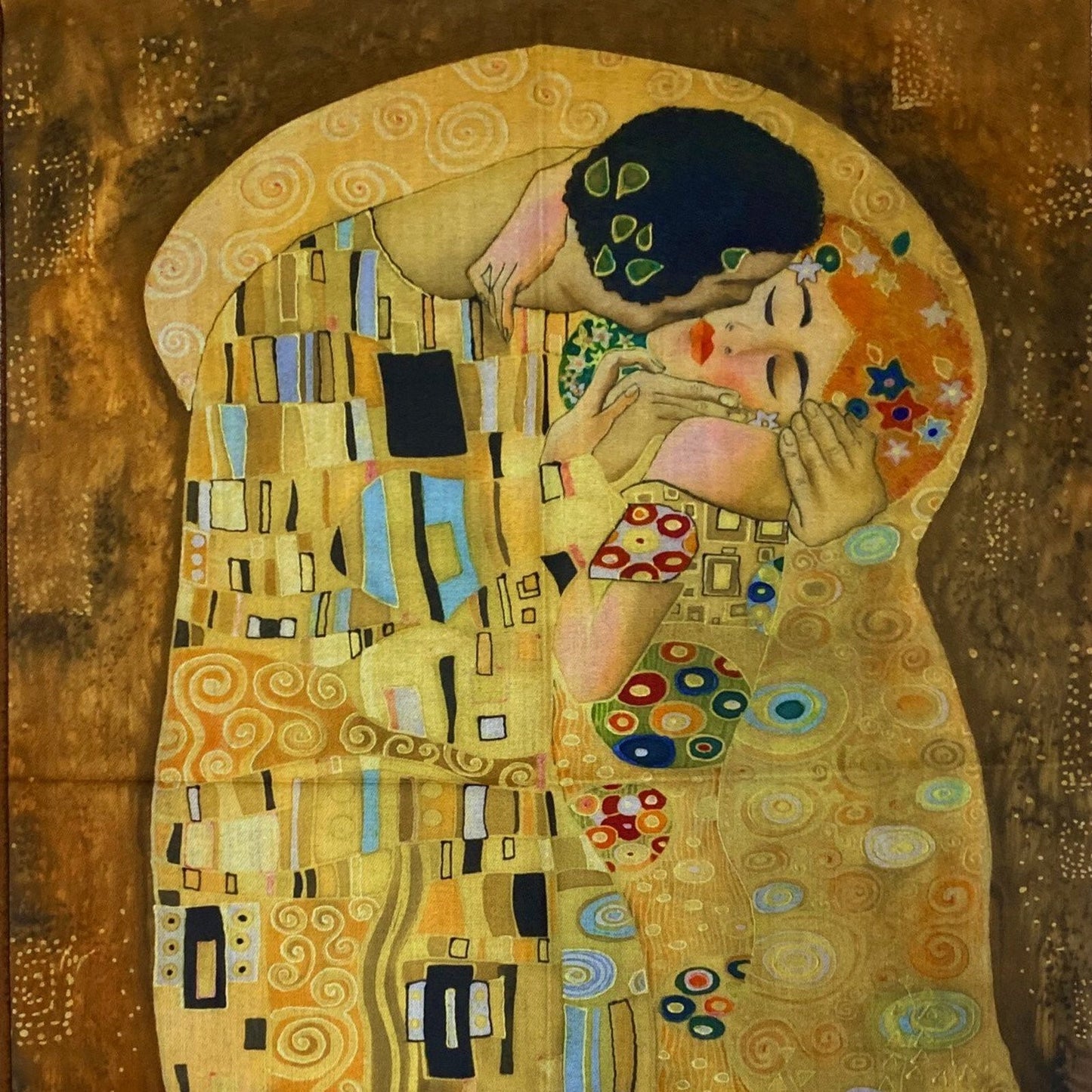 Wełniany szal, 70 cm x 180 cm, Klimt - The Kiss