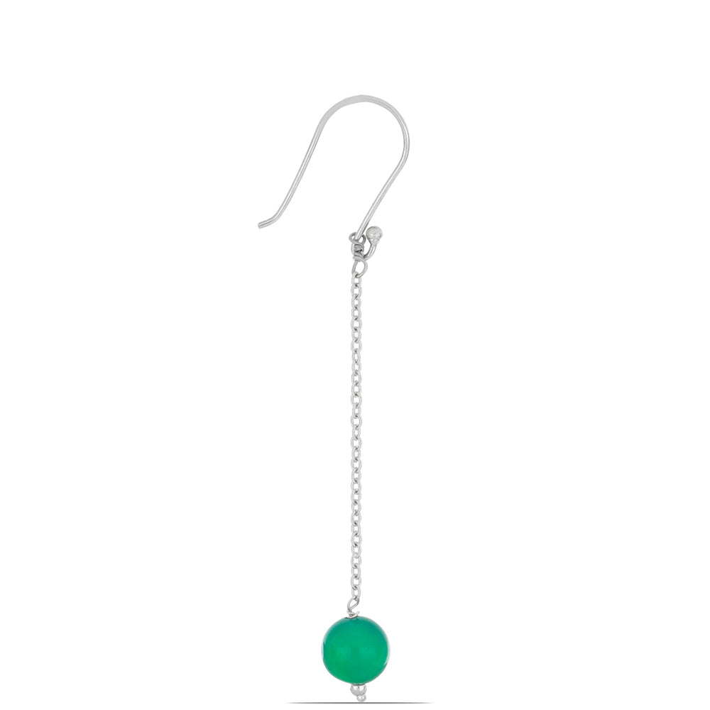 Zestaw ze srebra próbe 925 z zielonym kwarcem