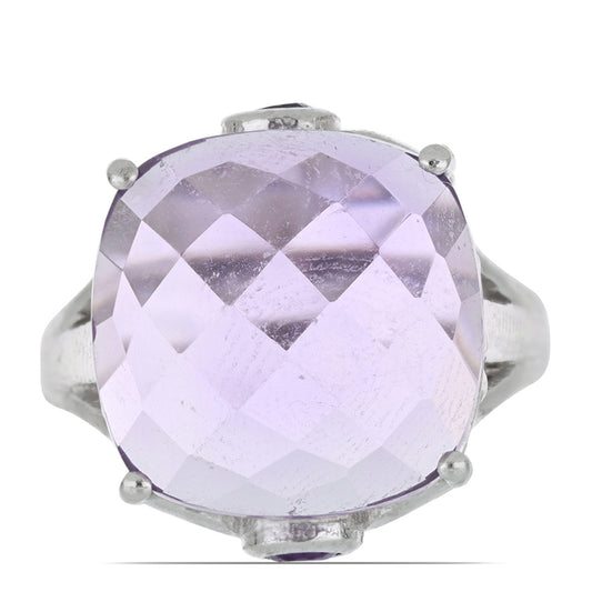 Pierścionek ze srebra próby 925 z ametystem