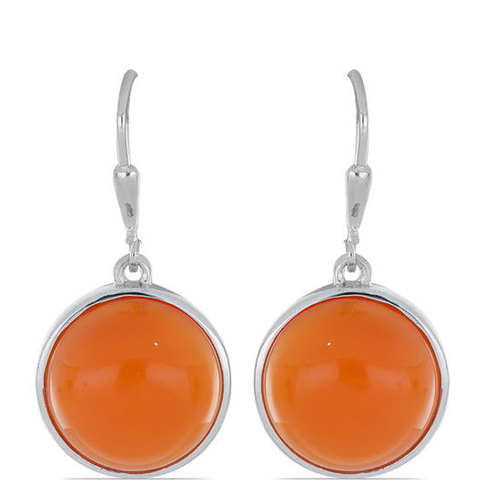 Kolczyki ze srebra próbe 925 z karneolem