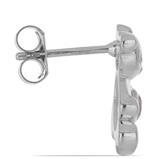 Kolczyki ze srebra próbe 925 z cytrynem uralskim