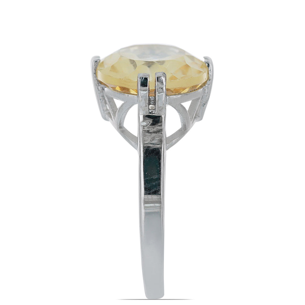 Pierścionek ze srebra próby 925 z cytrynem uralskim