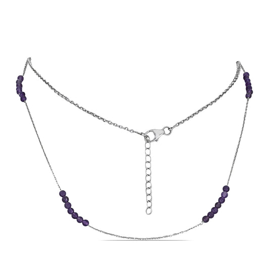 Naszyjnik ze srebra próby 925 z marokańskim ametystem