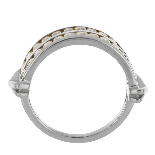 Pierścionek ze srebra próby 925 z cytrynem uralskim