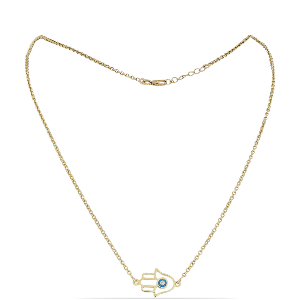 Naszyjnik srebrny pozłacany emaliowany i białym topazem