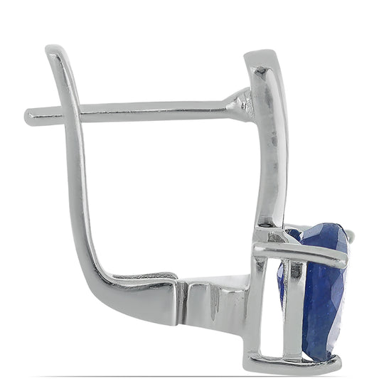 Kolczyki ze srebra próbe 925 z niebieskim szafirem