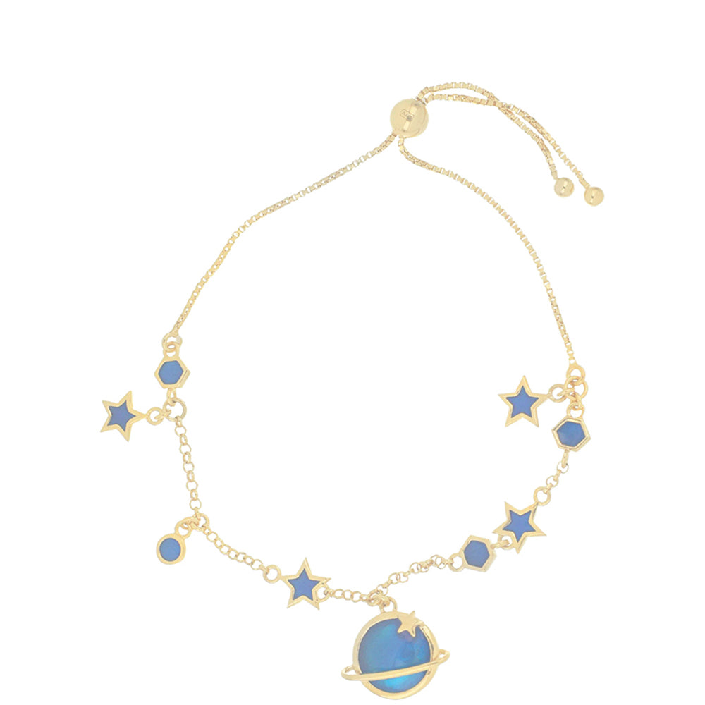 Bransoletka srebrna pozłacana emaliowany