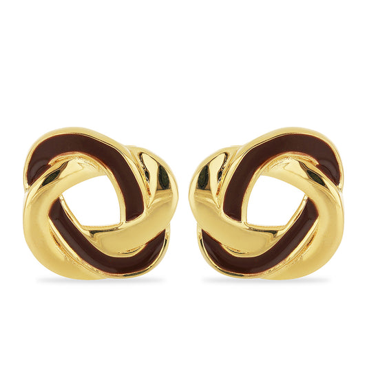 Kolczyki srebrne pozłacane emaliowany