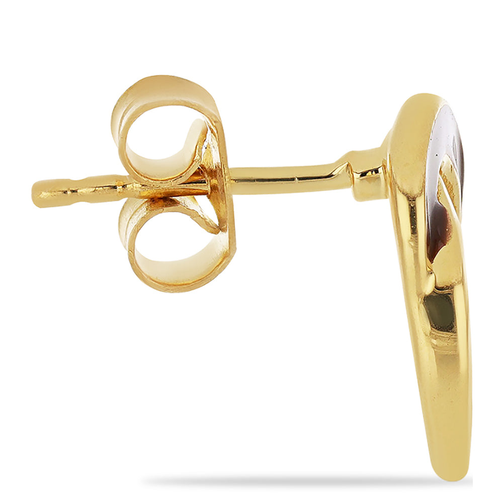 Kolczyki srebrne pozłacane emaliowany