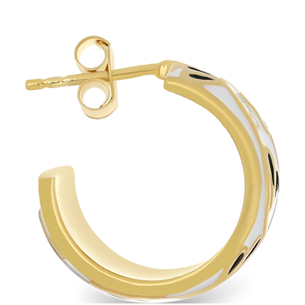 Kolczyki srebrne pozłacane emaliowany