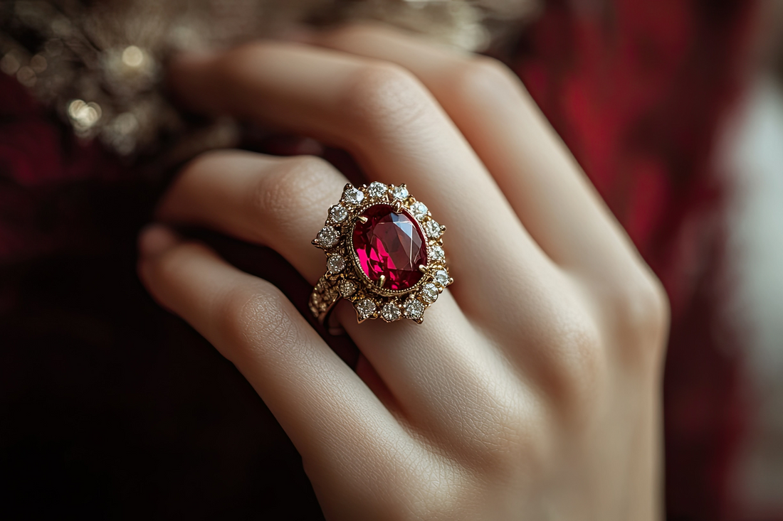 Rubinowy pierścionek - męska srebrna biżuteria z magnesem, która kradnie wszystkie oczy - Biżuteria Lux