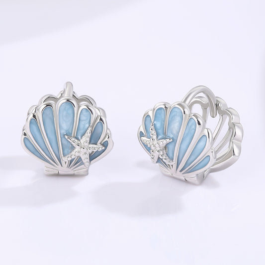 Kolczyki pozłacane z niebieskim kryształem emporia®