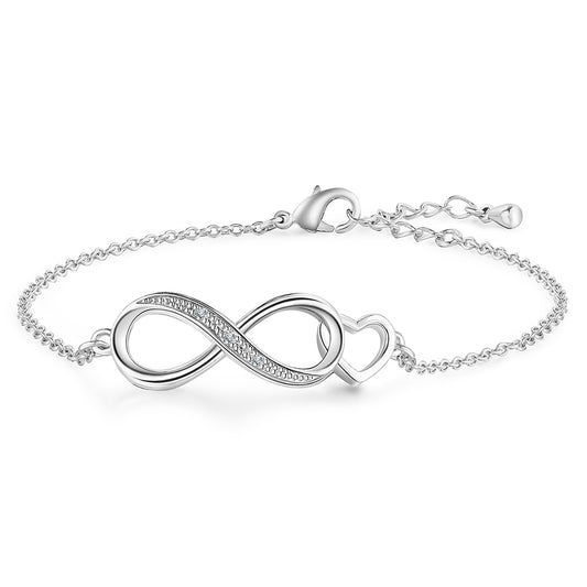 Bransoletka pozłacana z białym kryształem emporia®