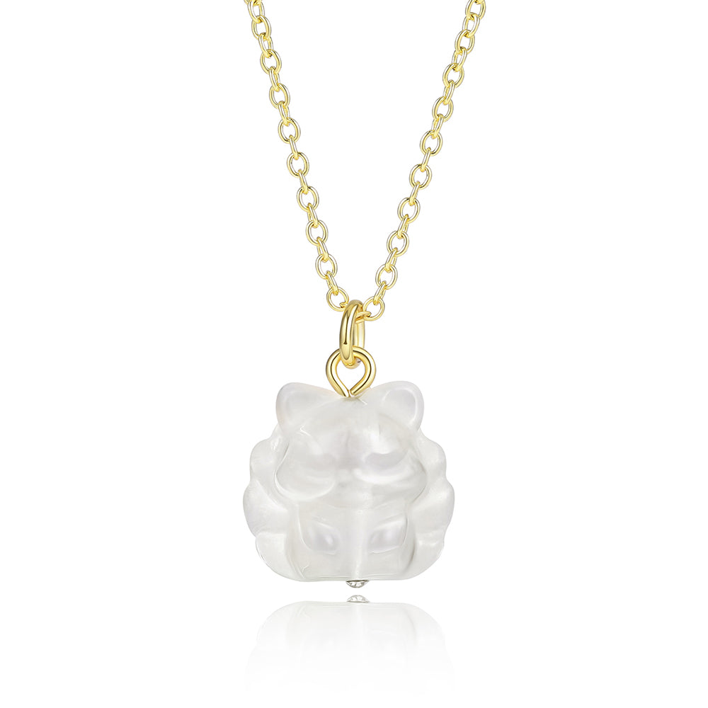 Naszyjnik pozłacany z białym kryształem emporia® 1 