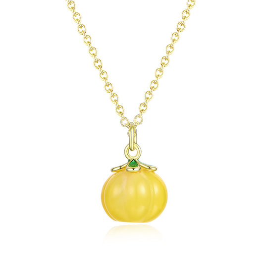 Naszyjnik pozłacany z żółtym kryształem emporia®