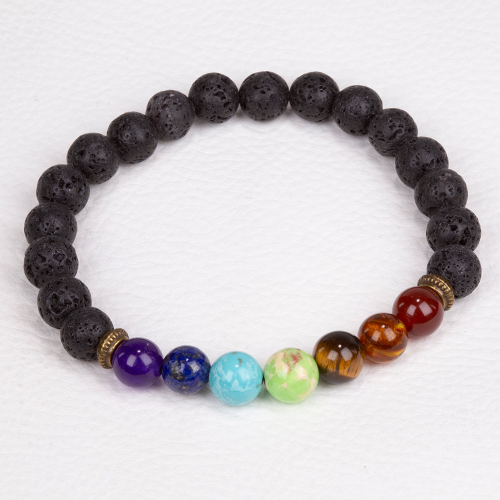 Bransoletka bryłka z czerwonym agatem i tygrysim okiem 3 