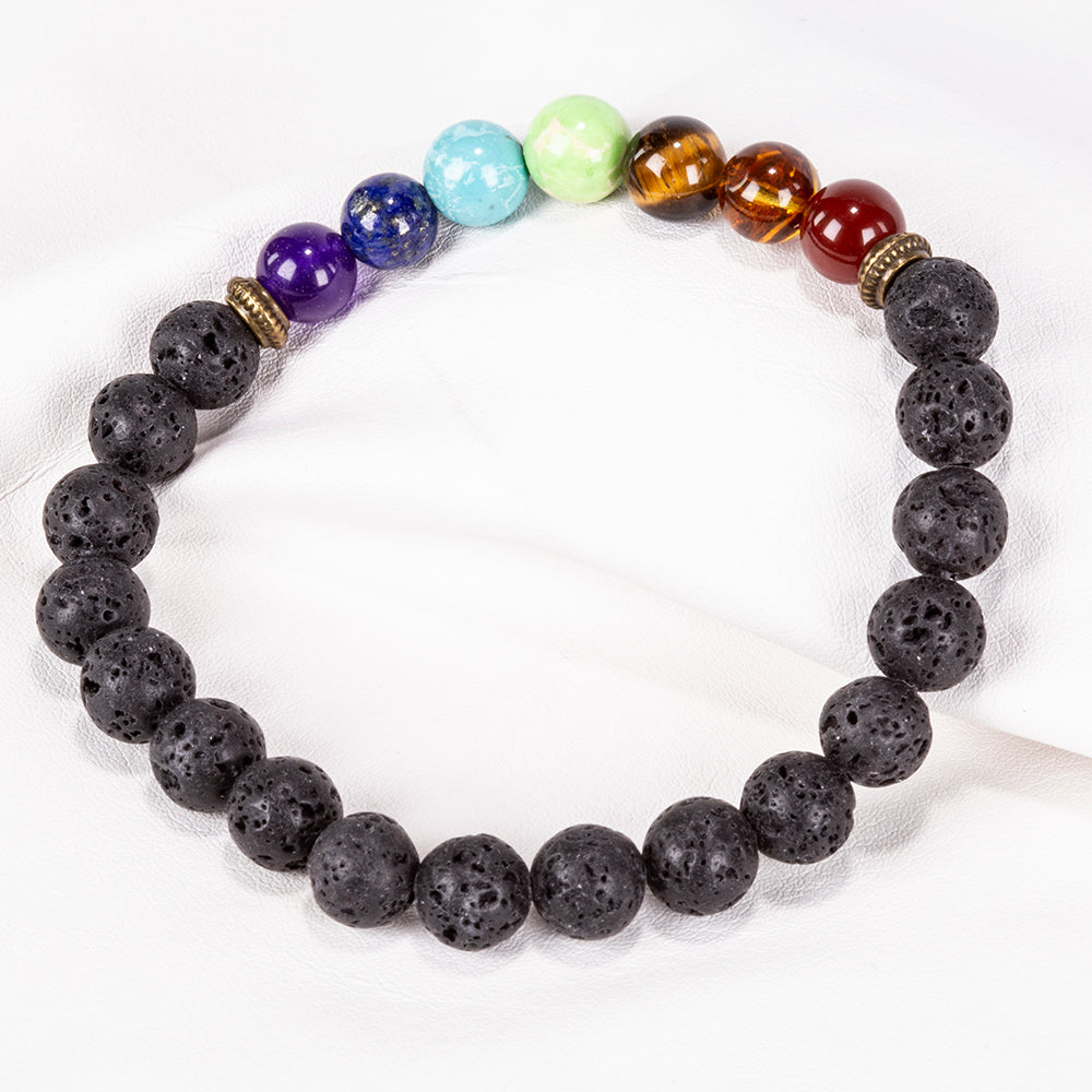 Bransoletka bryłka z czerwonym agatem i tygrysim okiem