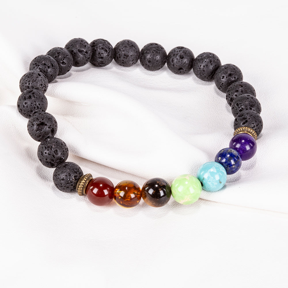 Bransoletka bryłka z czerwonym agatem i tygrysim okiem