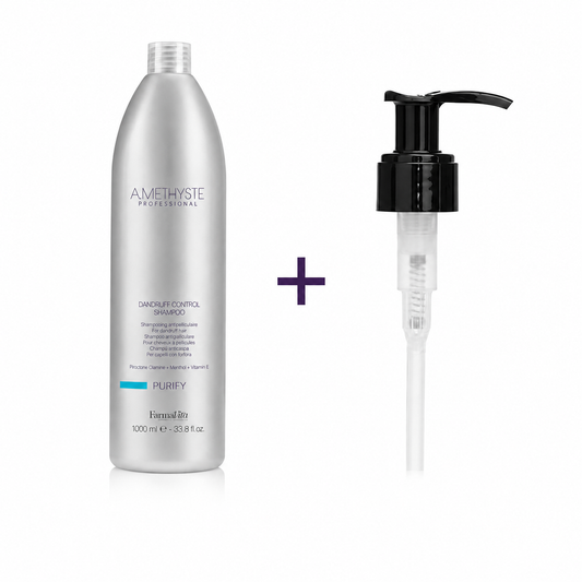 Szampon przeciwłupieżowy Amethyste Purify 1000 ml – dostępny z opcjonalną pompką dozującą