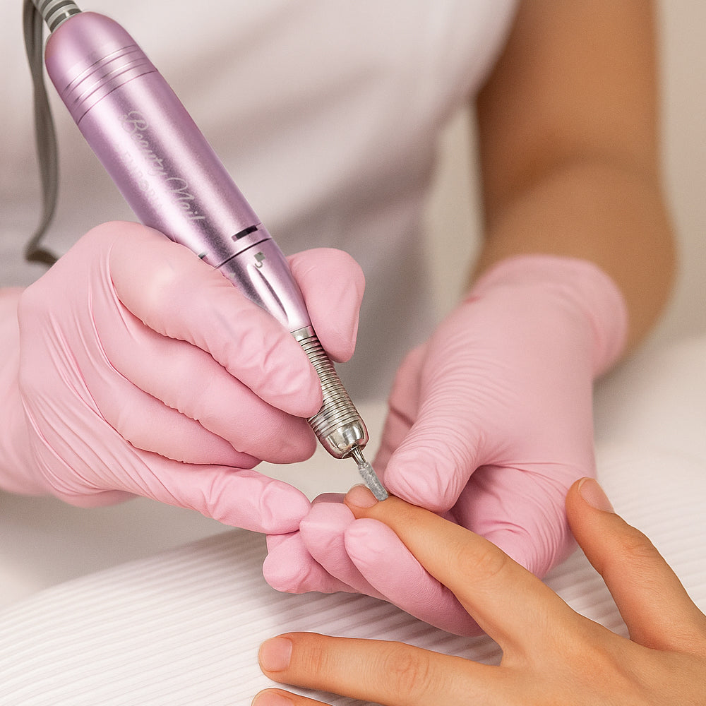 Emporia Beauty Nail Professional Pilnik do paznokci z wymiennymi główkami – różowy 3 