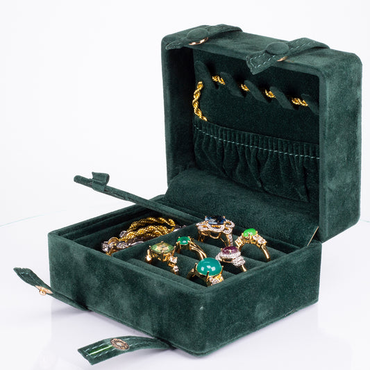 Pudełko na biżuterię, zielone