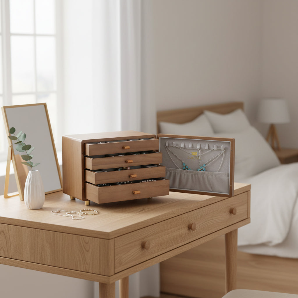 Mini komoda z organizerem na biżuterię Emporia z wieloma szufladami 1 