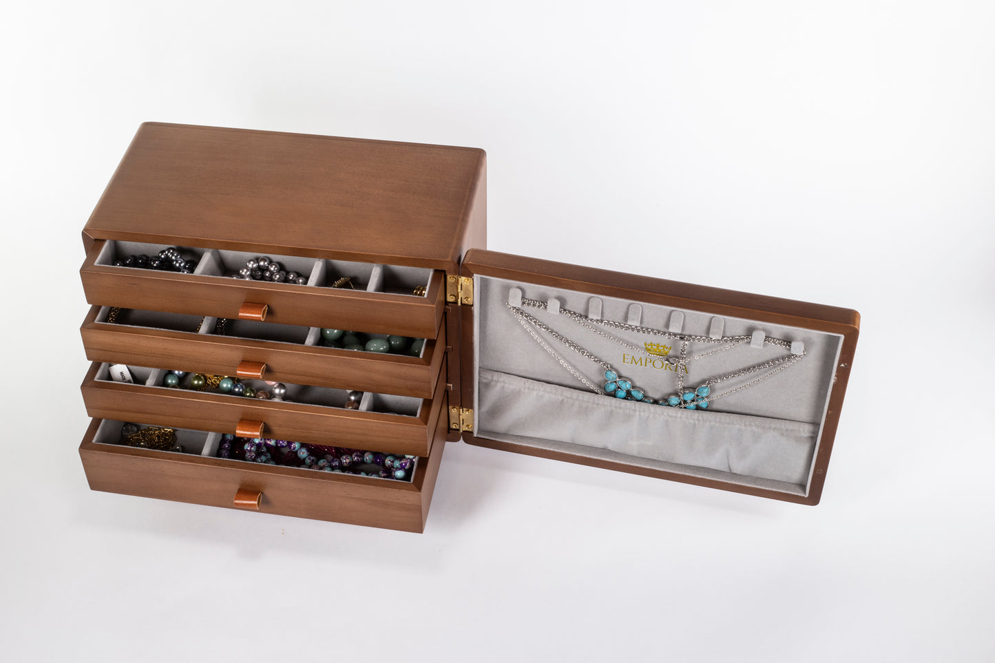 Mini komoda z organizerem na biżuterię Emporia z wieloma szufladami