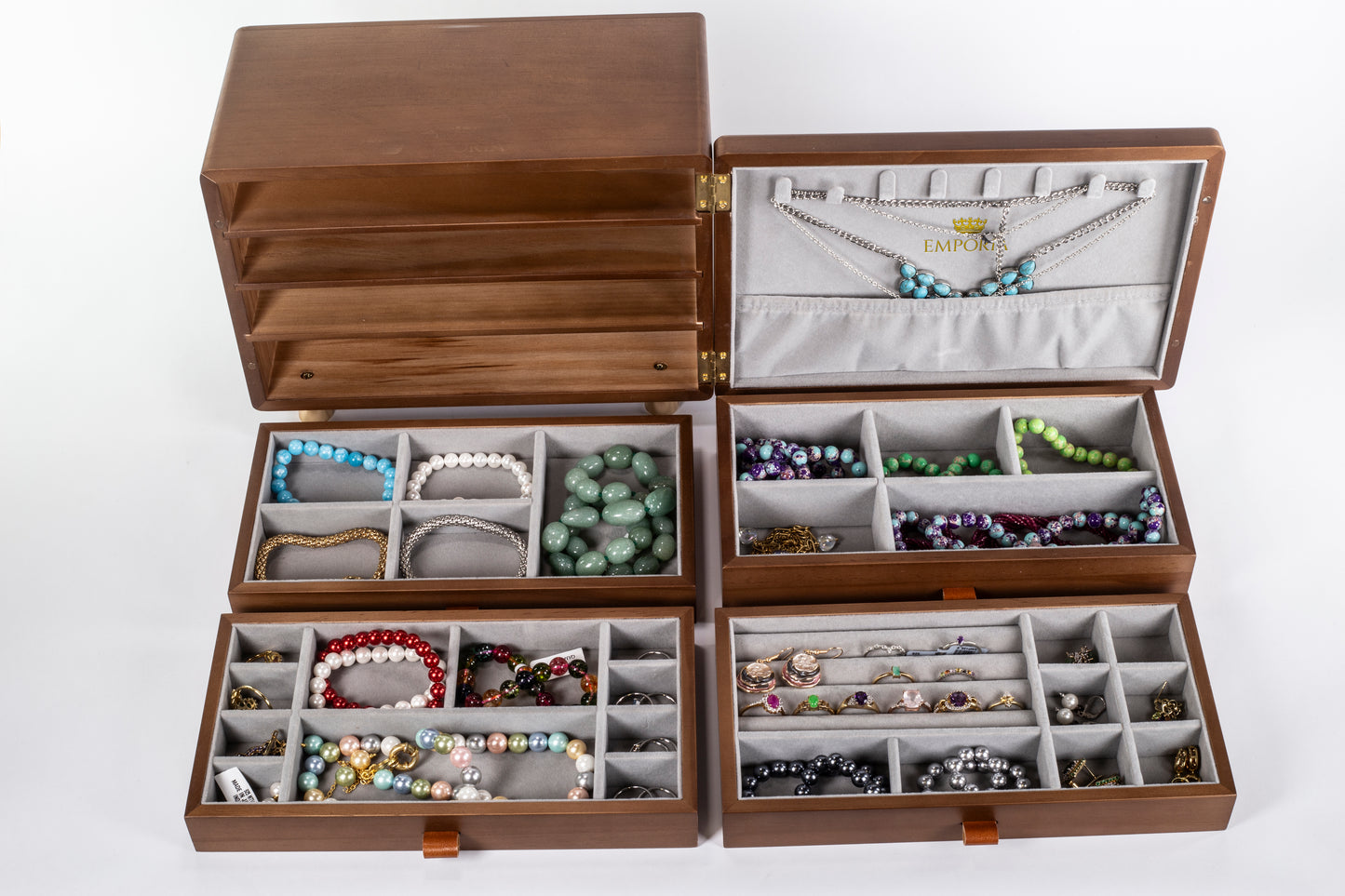 Mini komoda z organizerem na biżuterię Emporia z wieloma szufladami