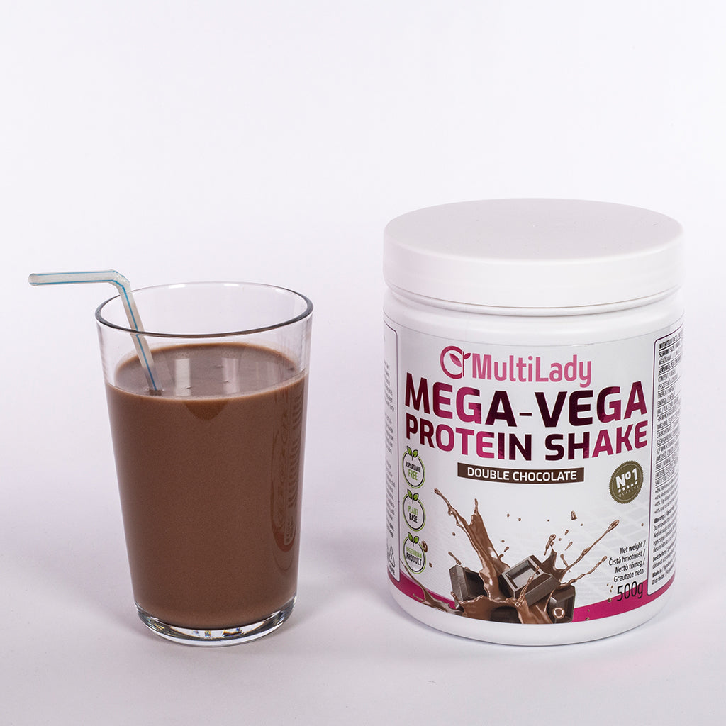 Multilady Mega Vega Protein Shake, double chocolate flavour, 500g 2 