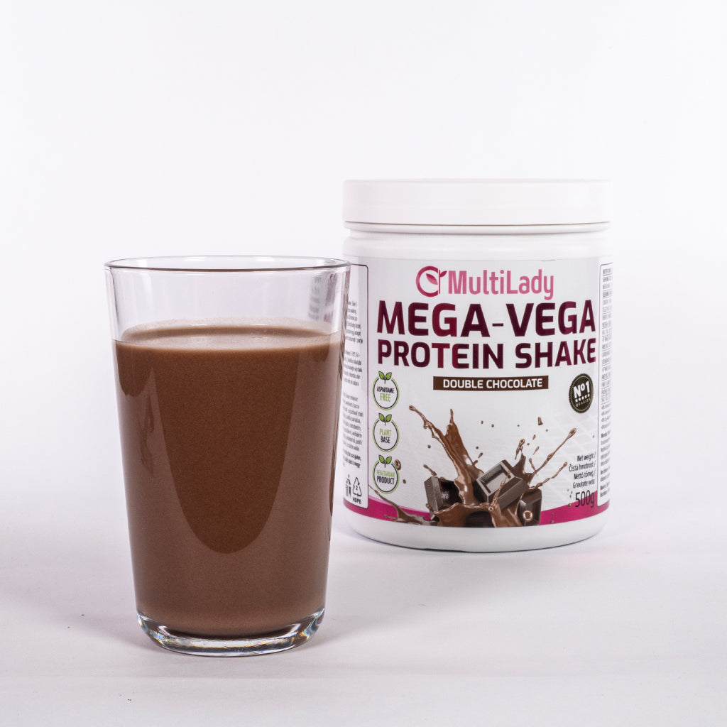 Multilady Mega Vega Protein Shake, double chocolate flavour, 500g 5 