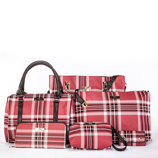 Kolekcja Letnia Emporia 2024 - „Rubinowa fala”, 6-częściowy zestaw torebek; czerwony