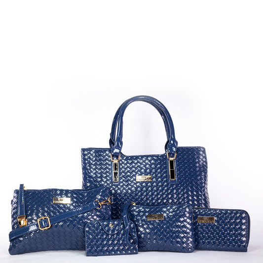 Kolekcja Letnia Emporia 2024 - „Blask północy”, 5-częściowy zestaw torebek; niebieski