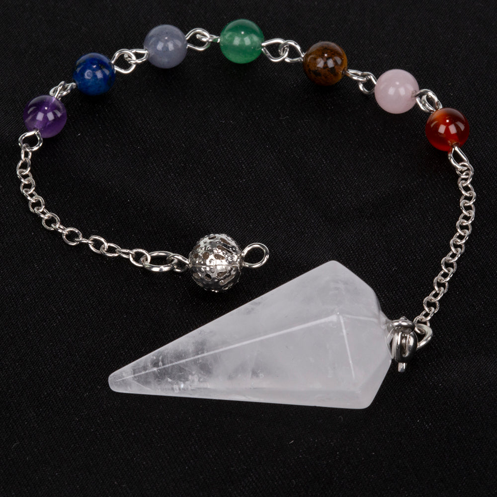 Wahadło z kamienia szlachetnego z kwarcem i ametystem 1 