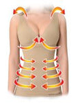 SANKOM PATENT CLASSIC VEST WITH BRA INCORPORATED, PEACH COLOR M/L