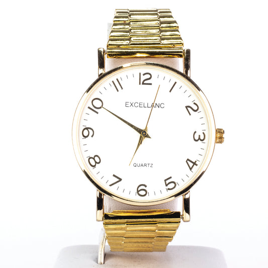 Zegarek damski Excellanc w złotym kolorze z paskiem ze stali nierdzewnej