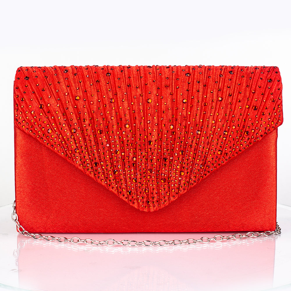 Torebka pozłacany z czerwonym kryształem emporia® i białym kryształem emporia® ( Naszyjnik+Kolczyki+Bransoletka+Pierścionek ) 3 