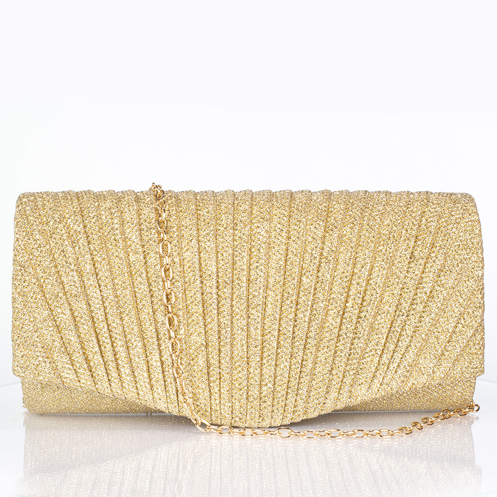 Torebka pozłacany z białym kryształem emporia® ( Naszyjnik+Kolczyki+Bransoletka+Pierścionek ) 9 