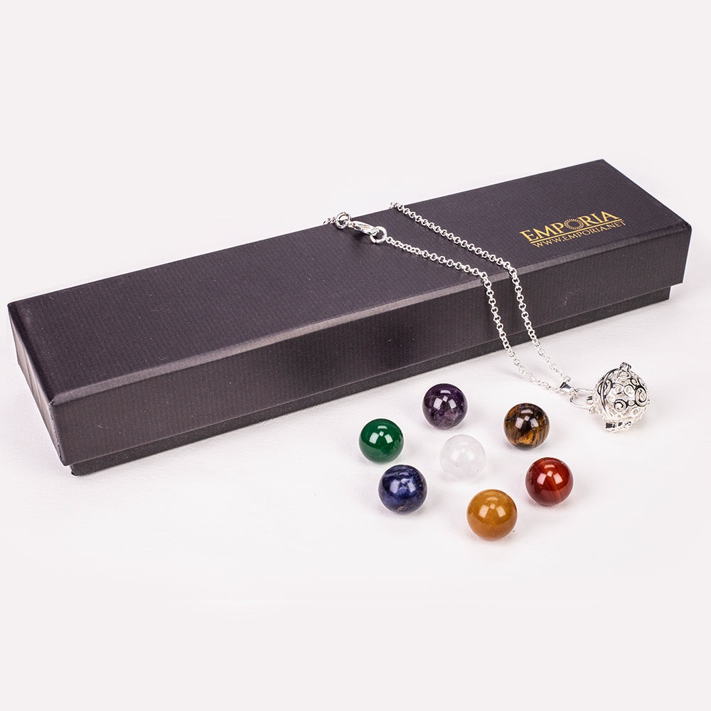 Naszyjnik pozłacany z ametystem i kwarcem