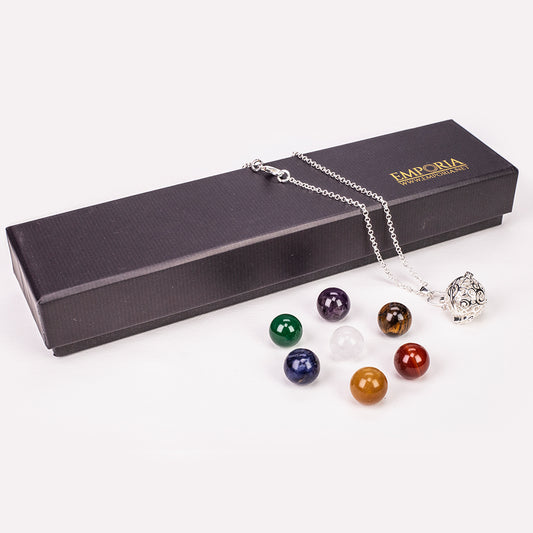 Naszyjnik pozłacany z ametystem i kwarcem