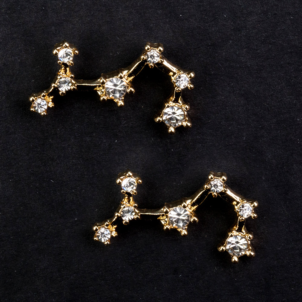 Kolczyki pozłacane z białym kryształem emporia® 2 