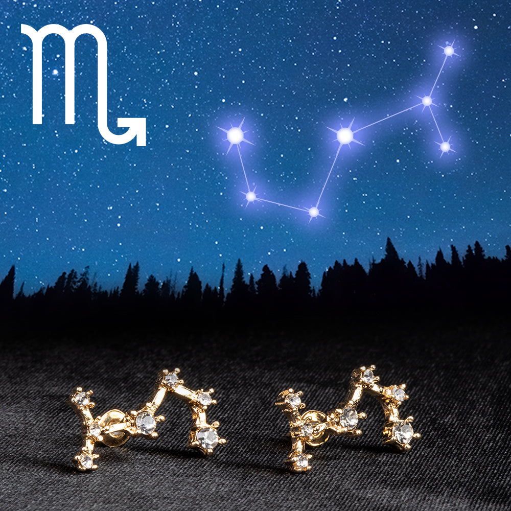 Kolczyki pozłacane z białym kryształem emporia® 1 