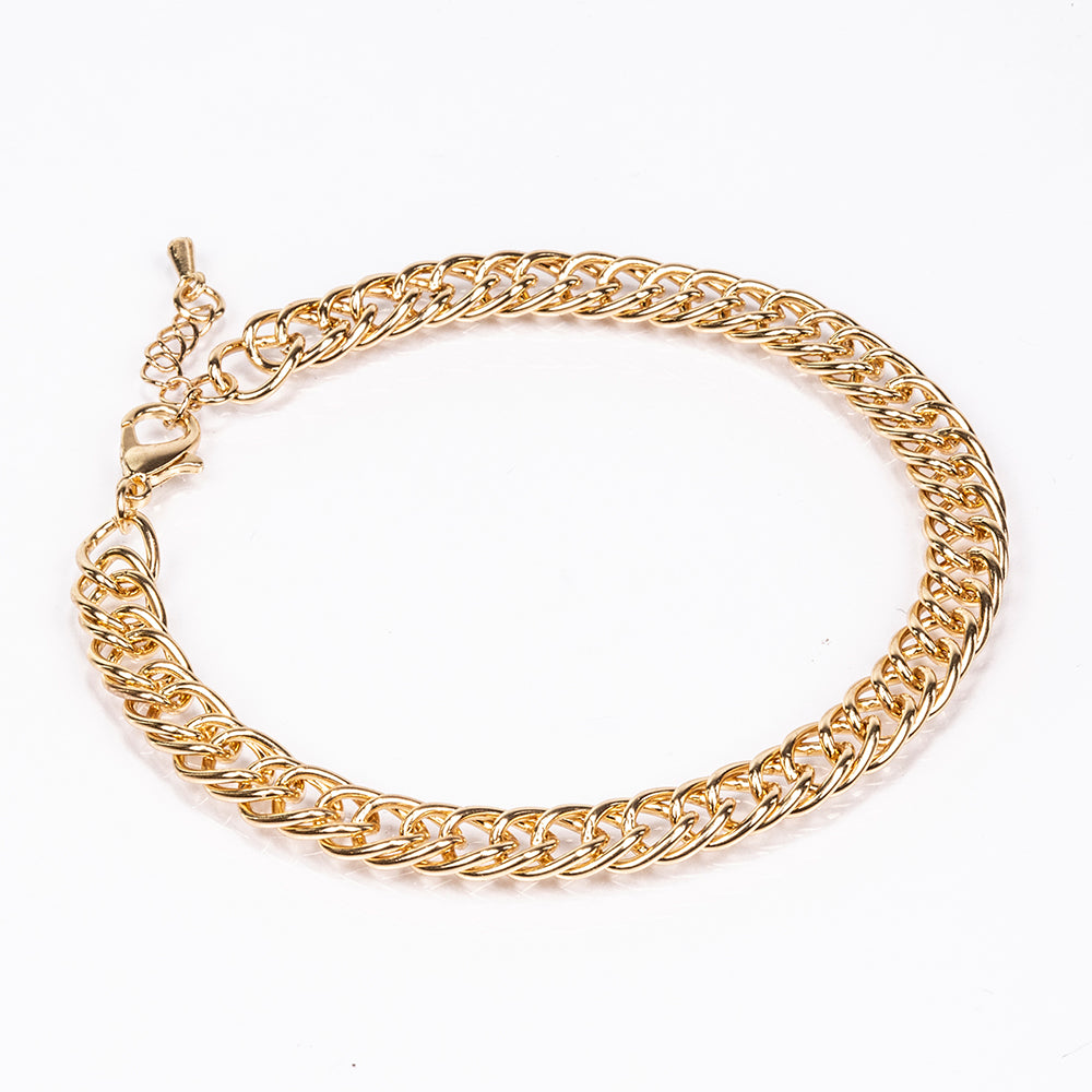 Zestaw pozłacane z białym kryształem emporia® ( Naszyjnik+Kolczyki+Bransoletka ) 10 