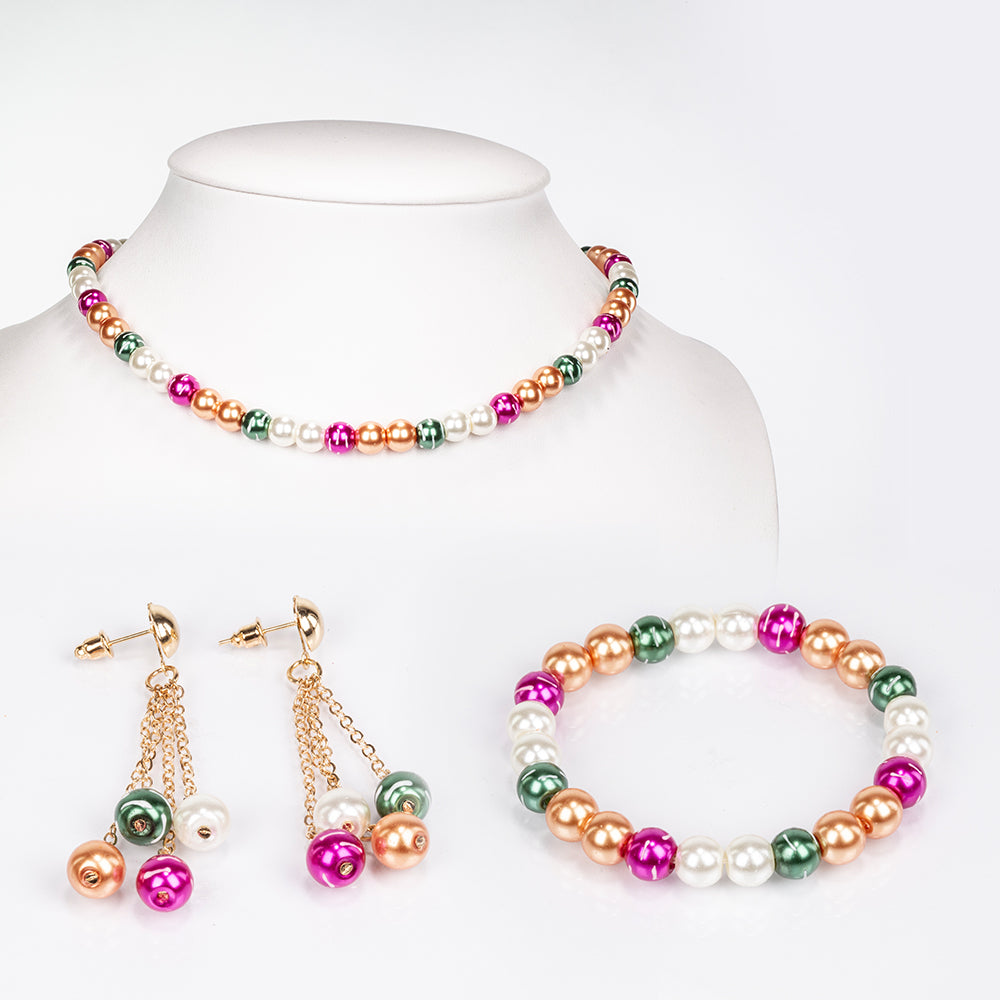 Zestaw pozłacane ( Naszyjnik+Kolczyki+Bransoletka ) 1 