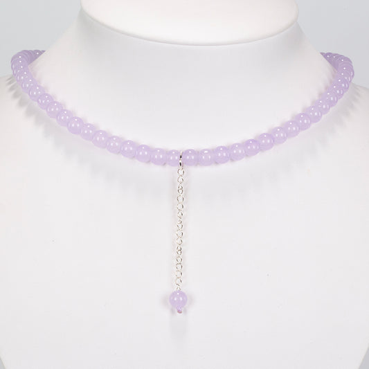 Naszyjnik ze srebra próby 925 z jadeitem