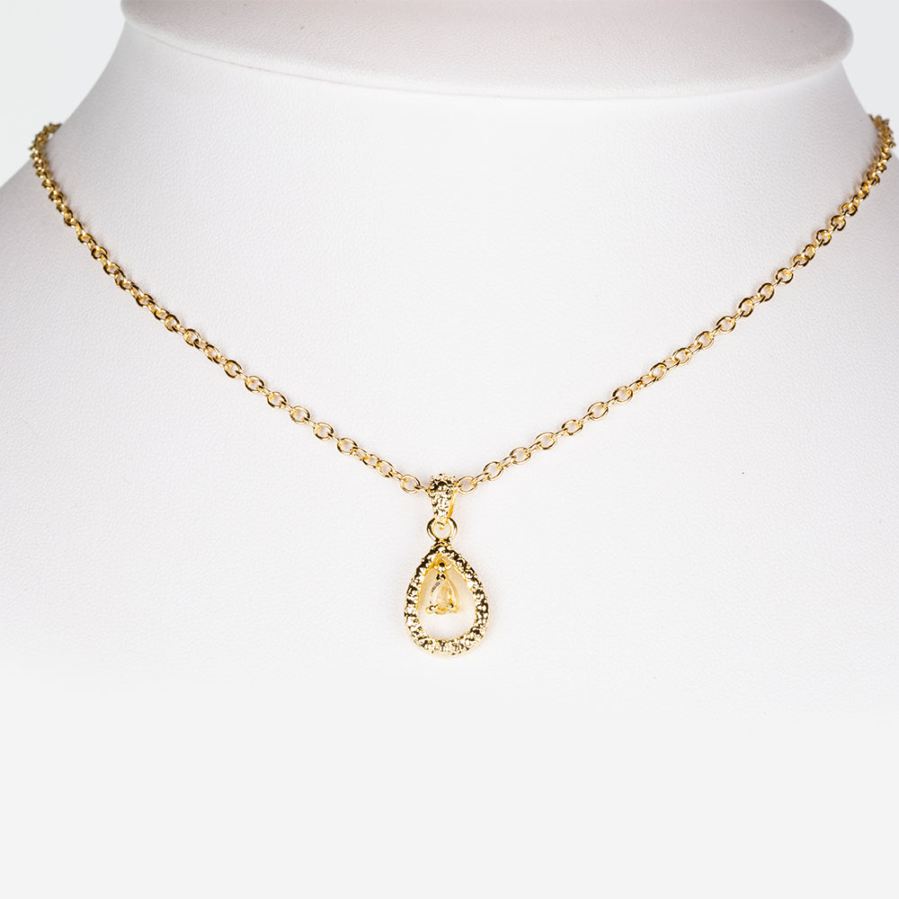 Zegarek pozłacany z rubinem i białym kryształem emporia® ( Naszyjnik+Kolczyki+Zawieszka )