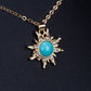 Naszyjnik pozłacany z turkusem