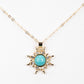 Naszyjnik pozłacany z turkusem
