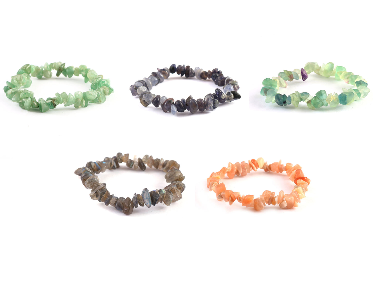 Zestaw bryłka z labradorytem i cytrynem