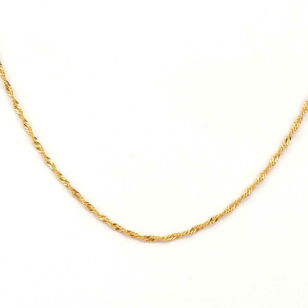 Łańcuszek srebrny pozłacany