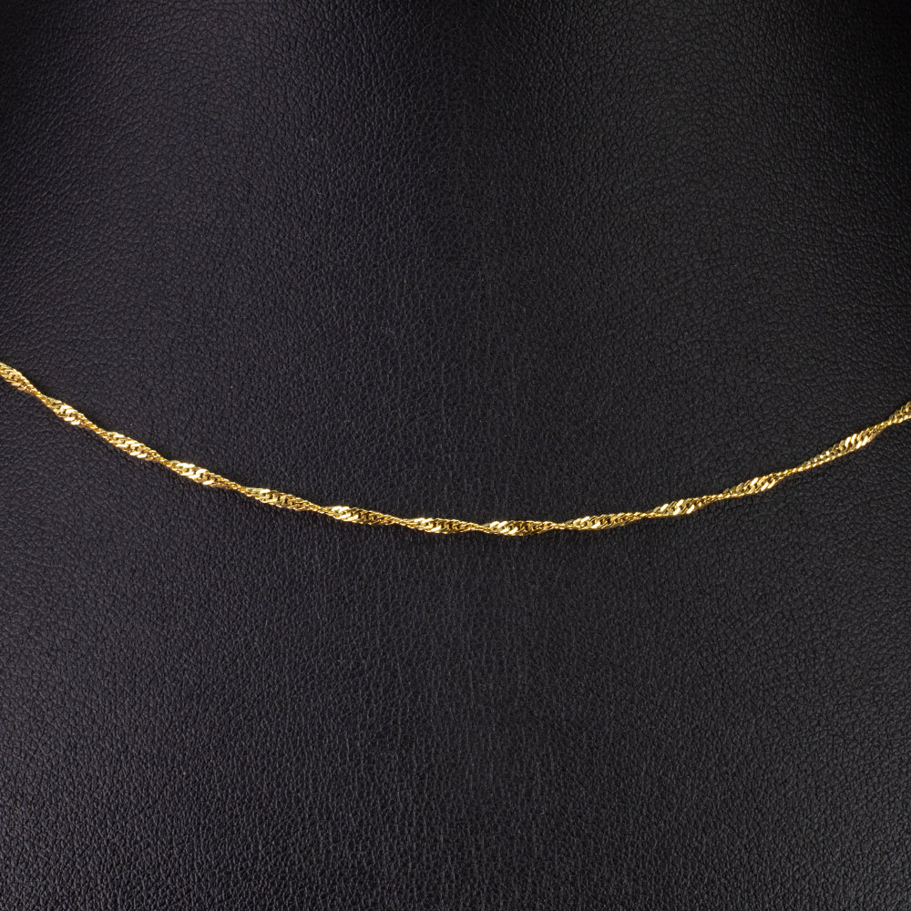 Łańcuszek srebrny pozłacany